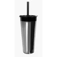 Glam RAS Tumbler, 24 oz. Double-Wall Acrylic Cup with Straw