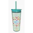Glam RAS Tumbler, 24 oz. Double-Wall Acrylic Cup with Straw — view 28