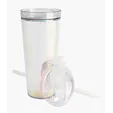 Glam RAS Tumbler, 24 oz. Double-Wall Acrylic Cup with Straw — view 11