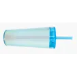 Glam RAS Tumbler, 24 oz. Double-Wall Acrylic Cup with Straw — view 9
