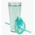 Glam RAS Tumbler, 24 oz. Double-Wall Acrylic Cup with Straw — view 13