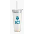 Glam RAS Tumbler, 24 oz. Double-Wall Acrylic Cup with Straw — view 23