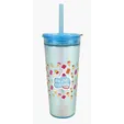 Glam RAS Tumbler, 24 oz. Double-Wall Acrylic Cup with Straw — view 22