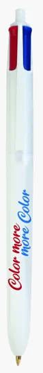 BIC® 4-Color™ Multicolor Ballpoint Pen, White Barrel — view 5
