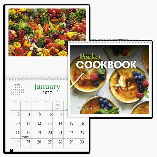 HotLine® Products Pocket Cookbook Calendar, 8 x 15.375 in. — view 6