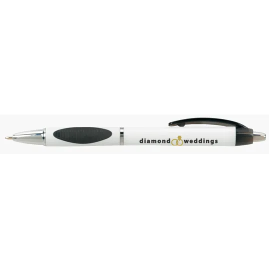 Spot Pen with Rubber Grip and Chrome Accents — view 3