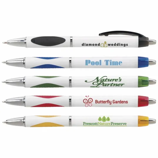 Spot Pen with Rubber Grip and Chrome Accents — view 8
