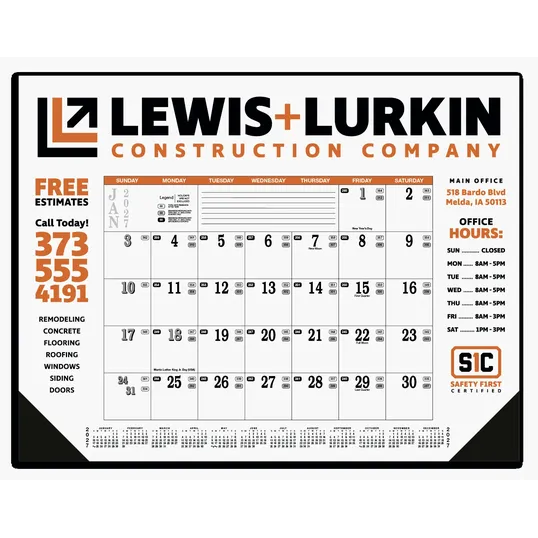 Skinner & Kennedy® Contractor's Desk Pad Calendar — view 2