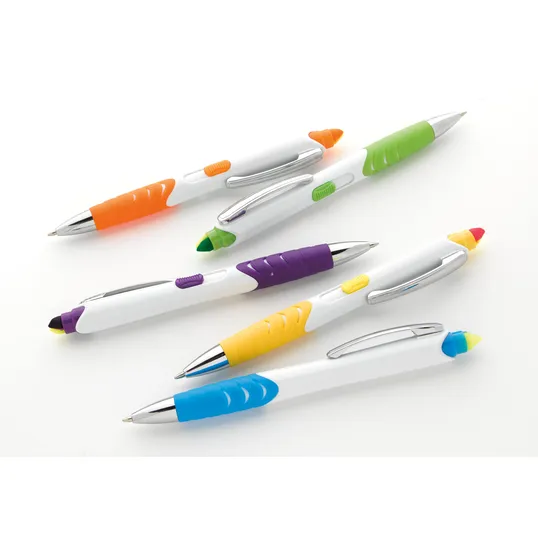 Souvenir® Jalan Highlighter Pen Combo, Slide-Action Ballpoint — view 27