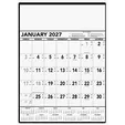 Triumph® Black & White Contractor Memo Calendar — view 3