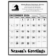 Triumph® Black & White Contractor Memo Calendar — view 2