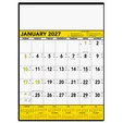 Triumph® Calendars Yellow & Black Contractor Memo Calendar — view 3