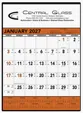 Triumph® Calendars Orange & Black Contractor Memo Calendar