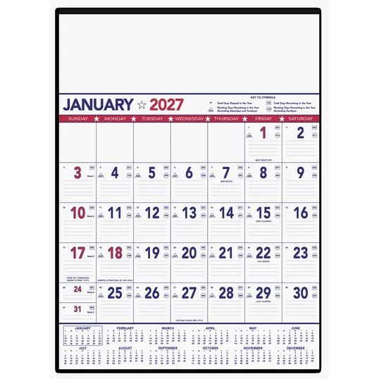 Triumph® Calendars Patriotic Contractor Memo Calendar, 18 x 25 in. — view 3