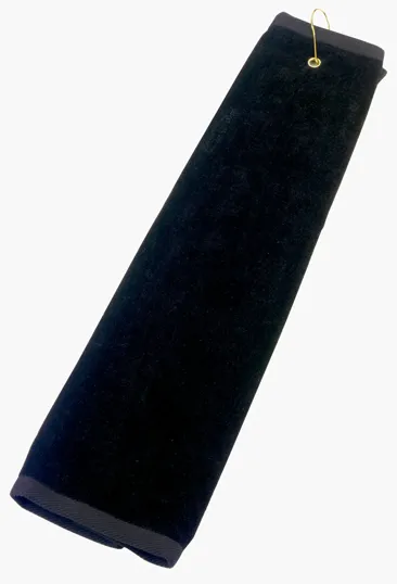 Golf Tri-Fold Towel with Metal Grommet and Hook — view 3
