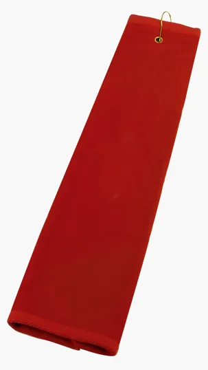 Golf Tri-Fold Towel with Metal Grommet and Hook