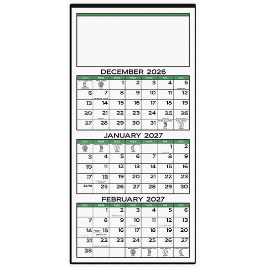 Skinner & Kennedy® 3-Month Display 12-Sheet Wall Calendar — view 3