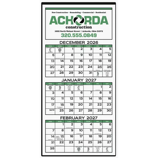 Skinner & Kennedy® 3-Month Display 12-Sheet Wall Calendar — view 2