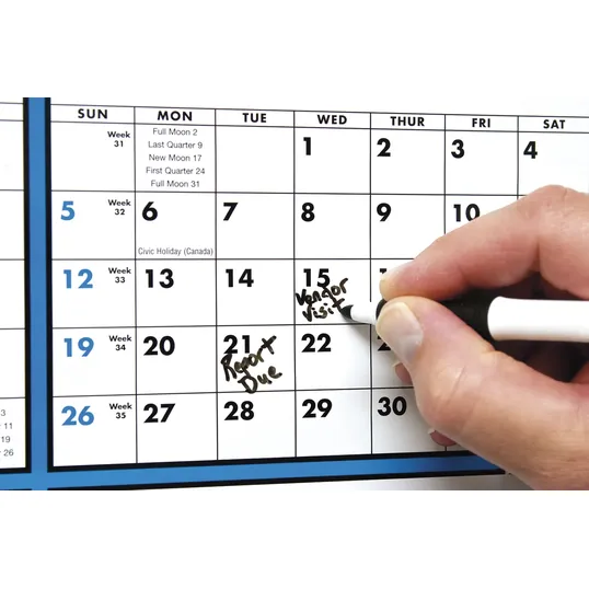 Triumph® Calendars Span-A-Year Laminated Wall Calendar with Marker — view 2
