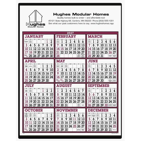 Triumph® Calendars Big Numbers Span-A-Year Wall Calendar