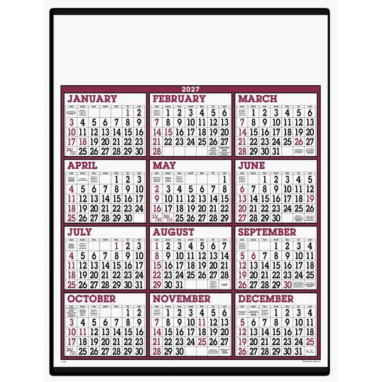 Triumph® Calendars Big Numbers Span-A-Year Wall Calendar — view 2