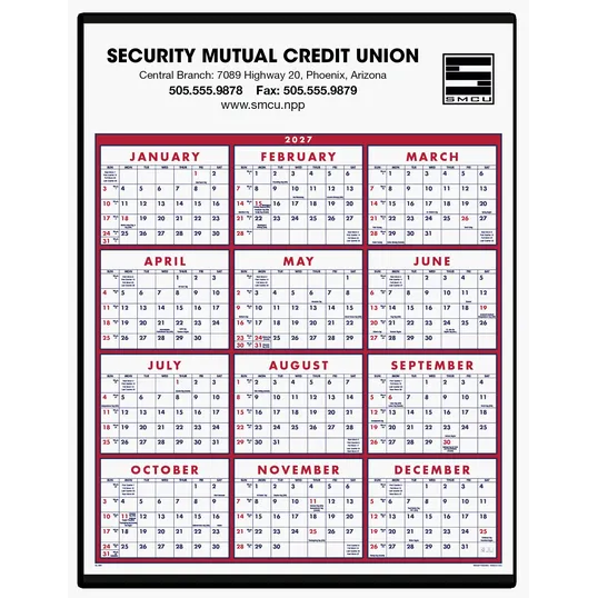 Triumph® Calendars Span-A-Year Calendar, 22 x 29 In.