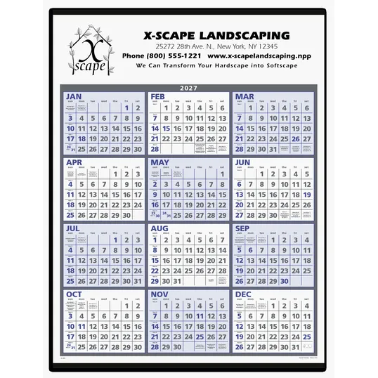 Triumph® Calendars Span-A-Year Wall Calendar, 22 x 29 in.