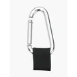 Valuables Zippered Pouch with Mesh Pockets and Carabiner
