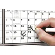 Triumph® Calendars Black & White Span-A-Year Laminated Wall Calendar with Marker — view 2