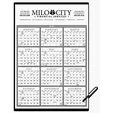 Triumph® Calendars Black & White Span-A-Year Laminated Wall Calendar with Marker