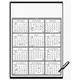 Triumph® Calendars Black & White Span-A-Year Laminated Wall Calendar with Marker — view 4
