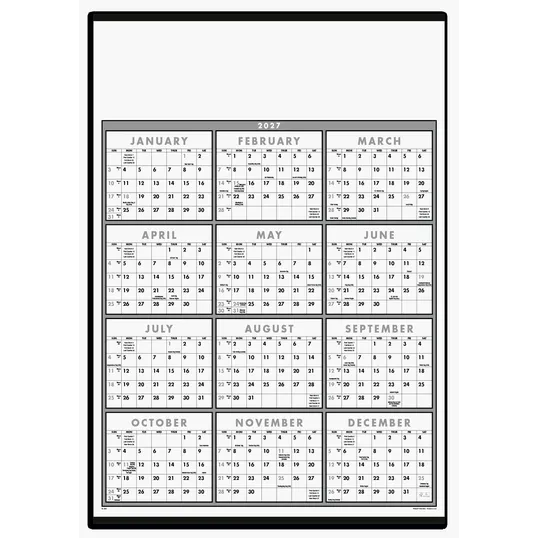 Triumph® Calendars Black & White Span-A-Year Non-Laminated Calendar — view 2