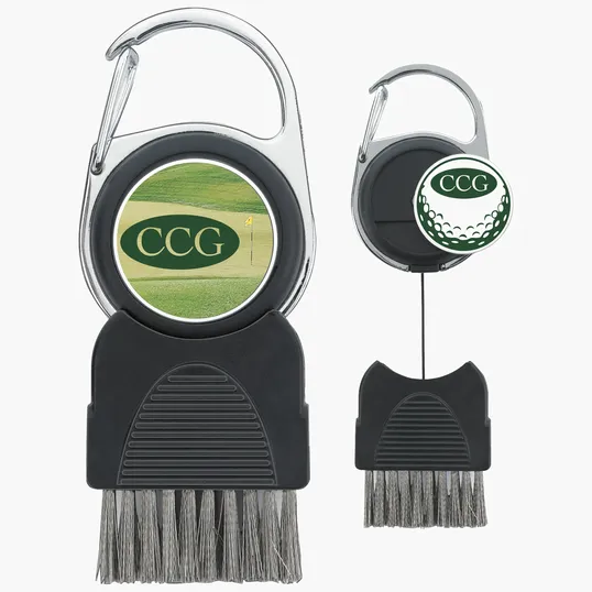 Good Value™ Golf Club Brush with Retractable Brush and Ball Marker — view 8