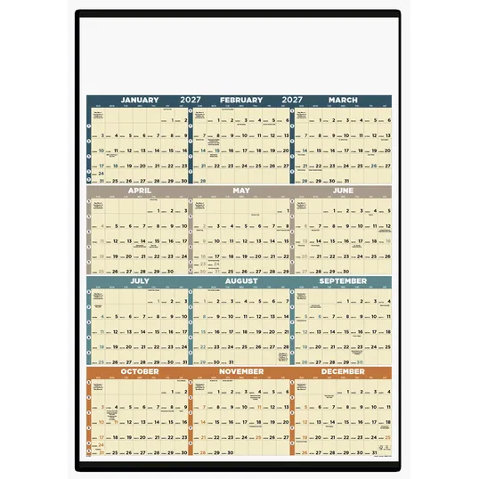 Triumph® Calendars Time Management Span-A-Year Non-Laminated Wall Calendar — view 2