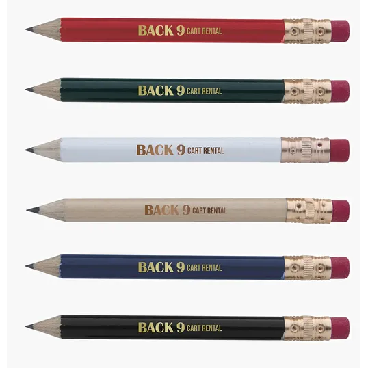 Round Golf Pencil with Eraser — view 13