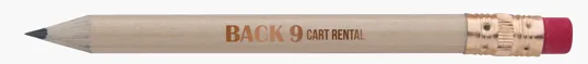 Round Golf Pencil with Eraser — view 7