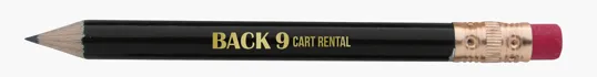 Round Golf Pencil with Eraser — view 8
