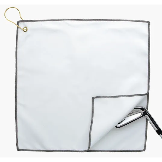 Good Value™ RPET Double Layer Golf Towel with Brass Grommet & Hook — view 7