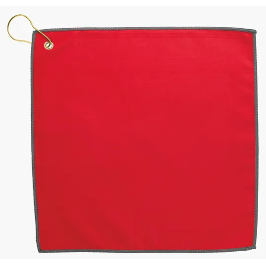 Good Value™ RPET Double Layer Golf Towel with Brass Grommet & Hook — view 6