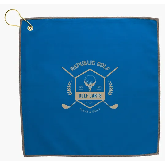 Good Value™ RPET Double Layer Golf Towel with Brass Grommet & Hook — view 11
