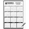 Triumph® Calendars Black & White Span-A-Year Laminated Wall Calendar with Marker
