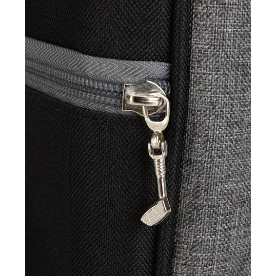 Two-Tone Shoe Bag with Front and Side Zip Pockets