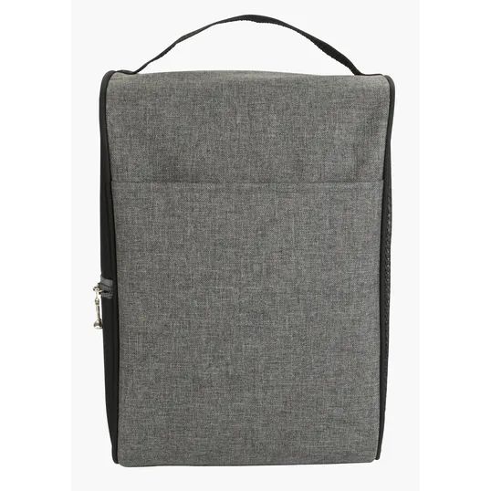 Two-Tone Shoe Bag with Front and Side Zip Pockets — view 4