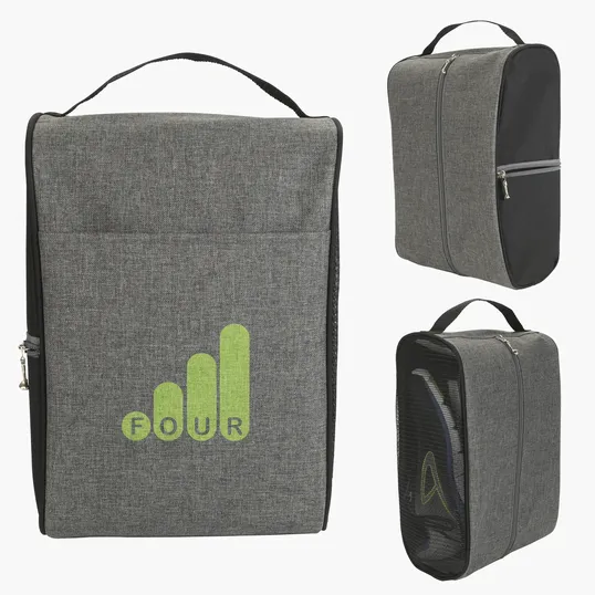 Two-Tone Shoe Bag with Front and Side Zip Pockets — view 10