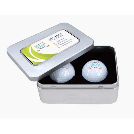 Titleist® 2-Ball Business Card Tin with Pro V1® Golf Balls — view 5