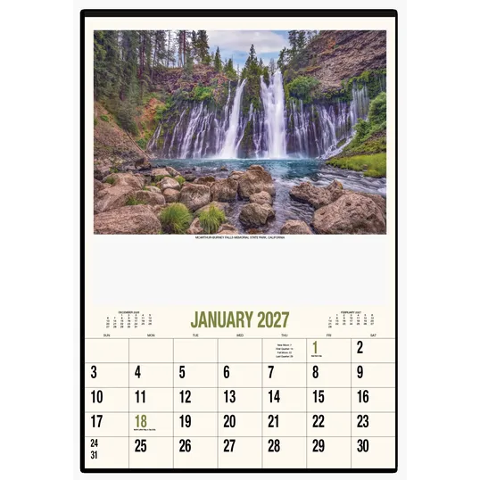 HotLine® Products Scenic America® Executive-White Wall Calendar, 16.5 x 24 in. — view 3