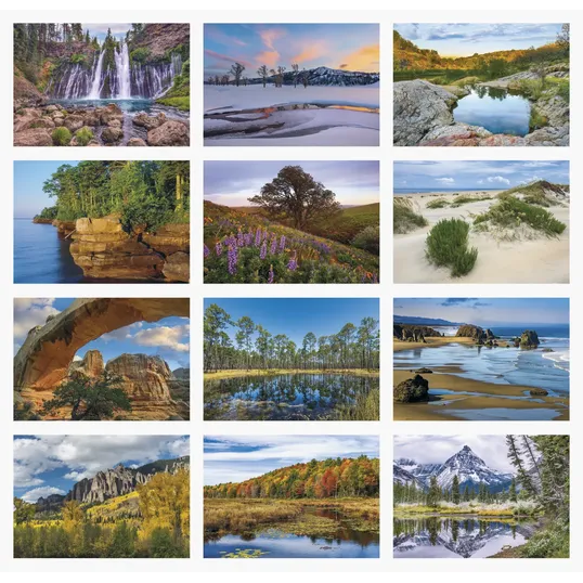 HotLine® Products Scenic America® Executive-White Wall Calendar, 16.5 x 24 in. — view 2