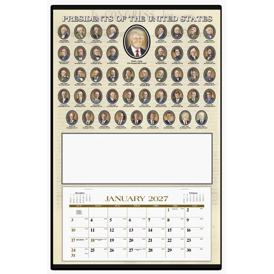 Triumph® Calendars Presidents Hanger 12-Month Wall Calendar — view 2