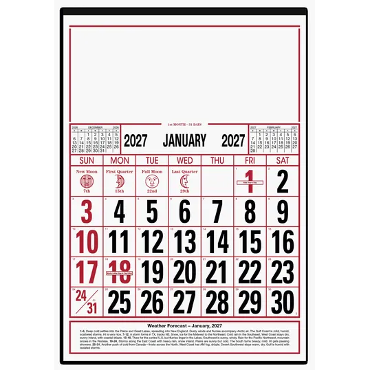 Skinner & Kennedy® Commercial 12-Sheet Calendar — view 2