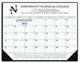 Triumph® Calendars Blue & Black Desk Pad with Vinyl Corners — view 4